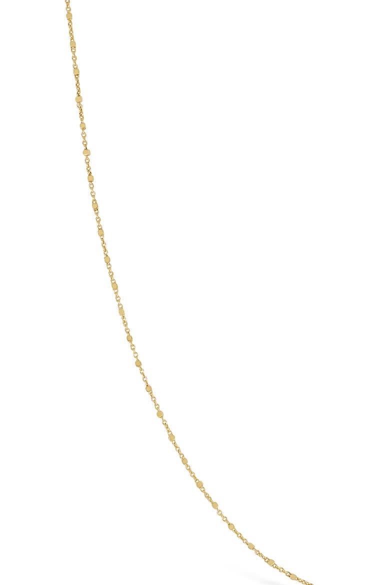 14K Gold Beaded Chain Necklace, Alternate, color, YELLOW GOLD