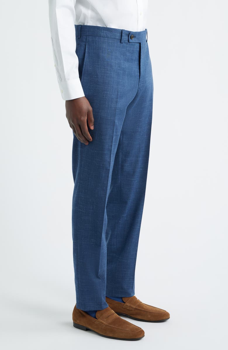 Jack Victor Patrick Tropical Wool, Silk & Linen Blend Pants, Alternate, color, Blue