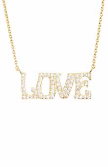 ARGENTO VIVO Pavé Love Pendant Necklace