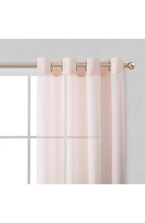 Dainty Home Set Of 2 Sheer Curtain Panels In Pink