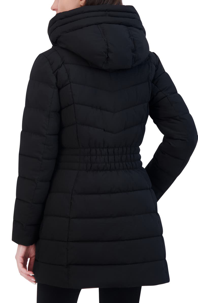 Laundry by Shelli Segal Stretch Puffer Jacket, Alternate, color, Black
