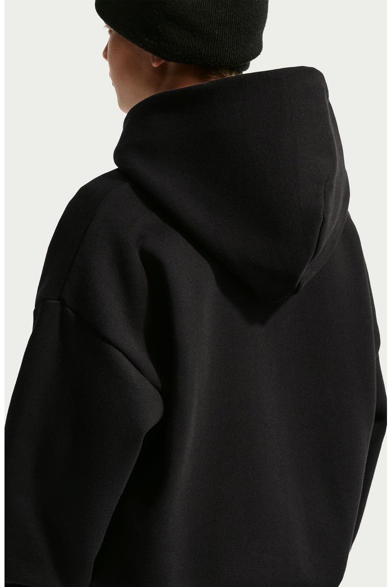 Kids' Solo Swoosh Full Zip Fleece Hoodie, Alternate, color, TOTAL BLACK/ SAIL
