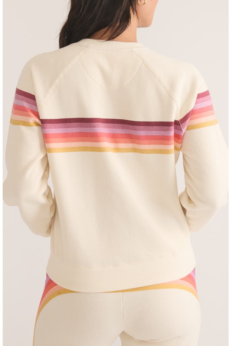 Anytime Stripe Sweatshirt, Alternate, color, ANTIQUE WHITE STRIPE
