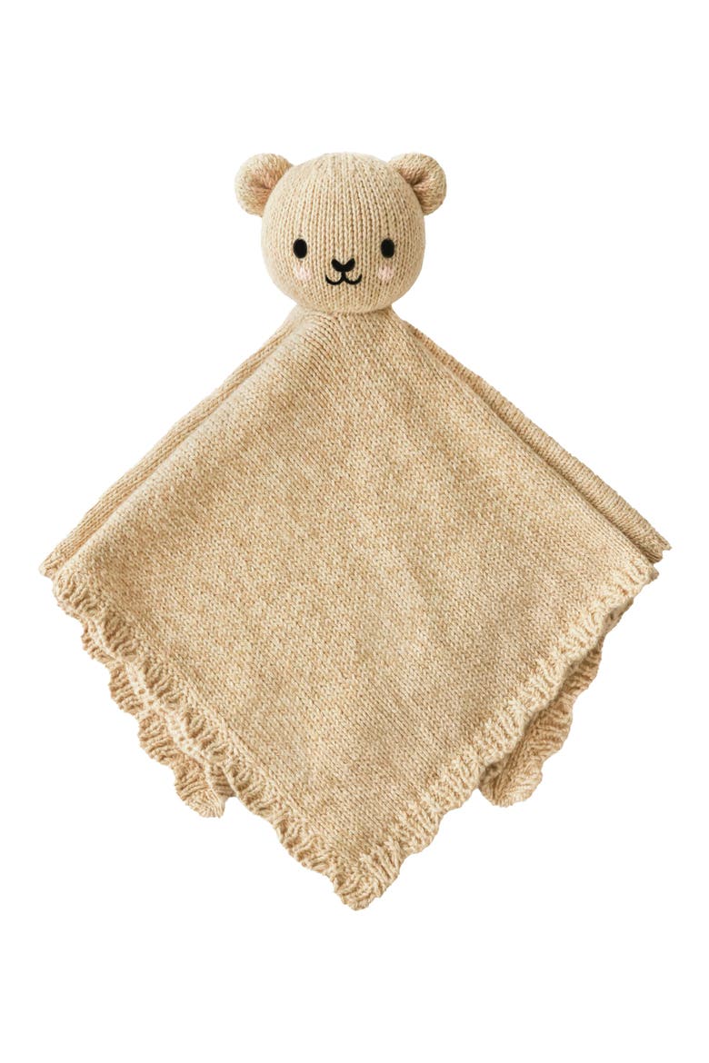 Baby Bear Lovey & Soother Blanket, Main, color, BEIGE