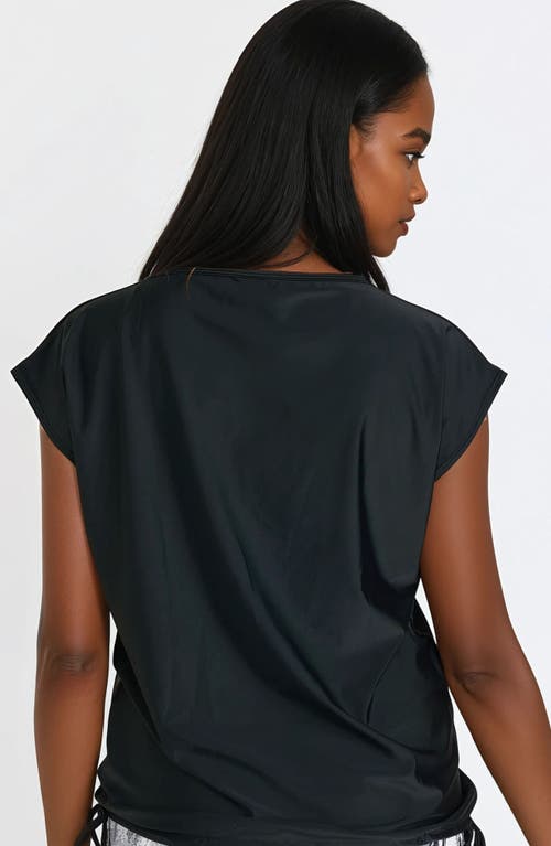 Calypsa Daphne Loose Fit Swim Top In Black