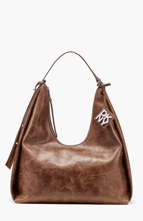 Elicia Large Burnished Hobo Bag