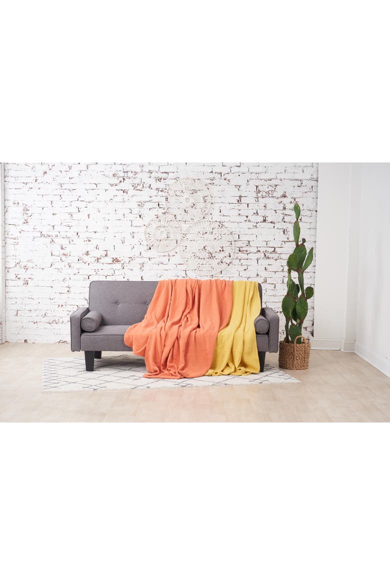 Ryker Melon Throw Blanket, Alternate, color, Orange