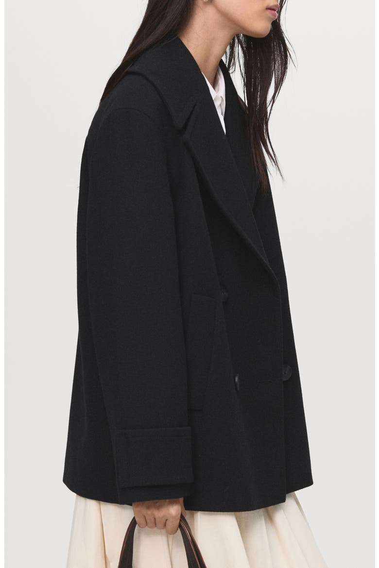 Goya Double Breasted Blazer, Alternate, color, BLACK