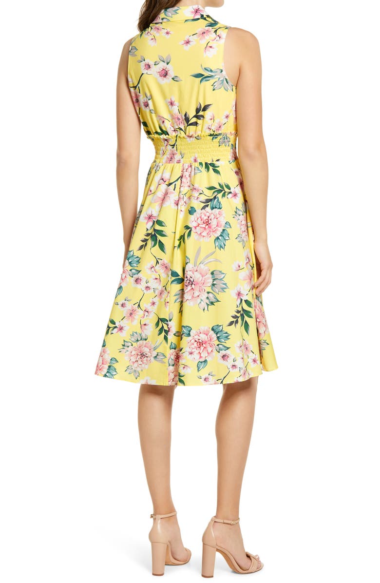 Eliza J Sleeveless Fit & Flare Shirtdress, Alternate, color, 