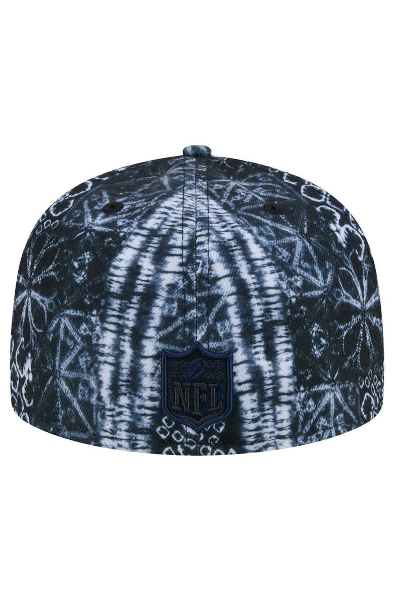 New Era Men's New Era Black New England Patriots Shibori 59FIFTY Fitted Hat, Alternate, color, 
