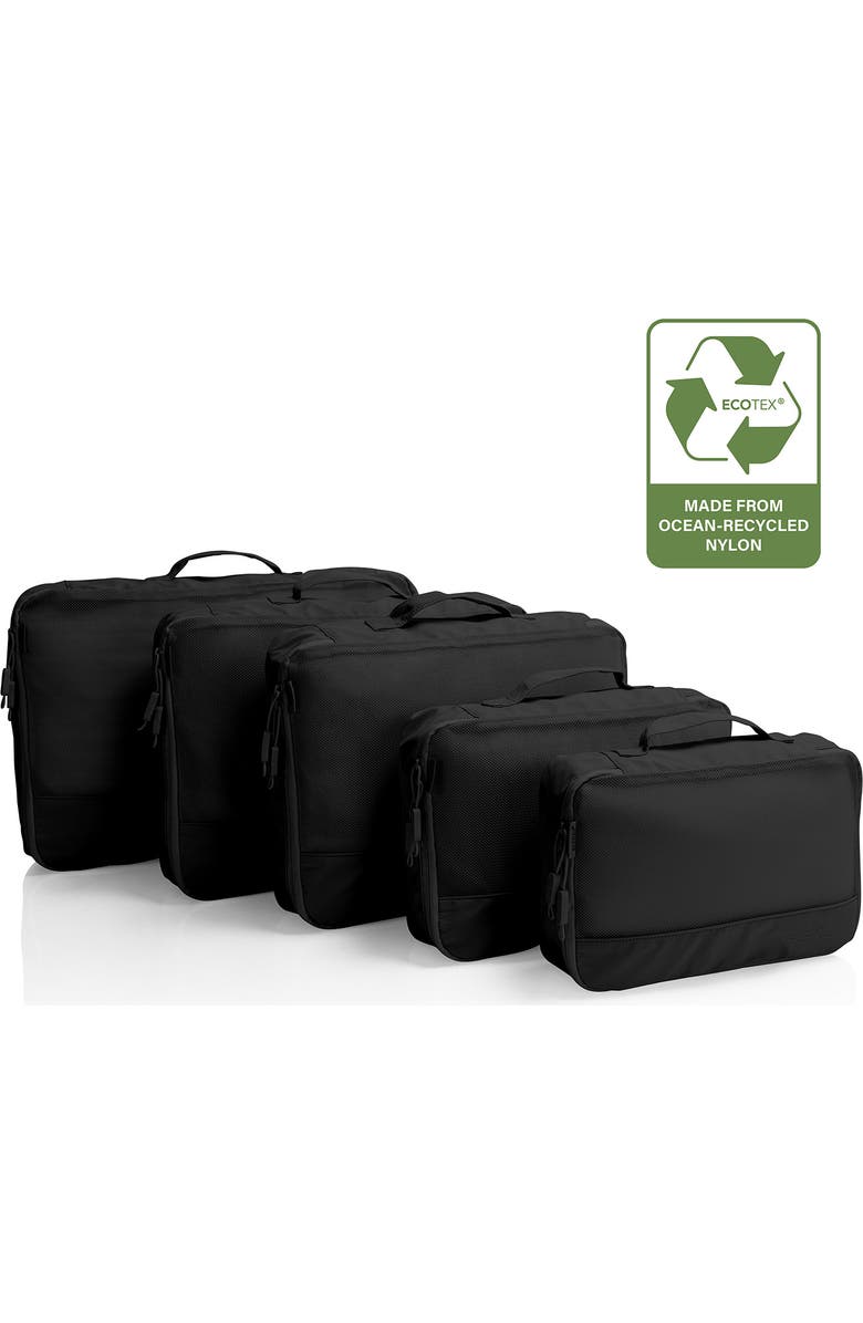 Heys Ecotex<sup>®</sup> Packing Cube 5 Piece Set, Main, color, Black Onyx