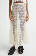 Collina Strada Pamela Sheer Lace Midi Skirt