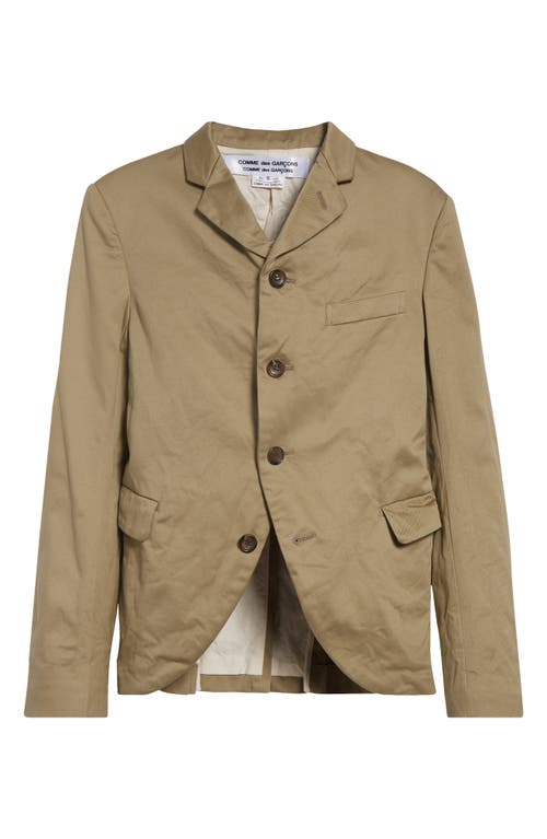 COMME DES GARÇONS COMME DES GARÇONS COMME DES GARÇONS GARMENT WASHED COTTON TWILL CUTAWAY BLAZER