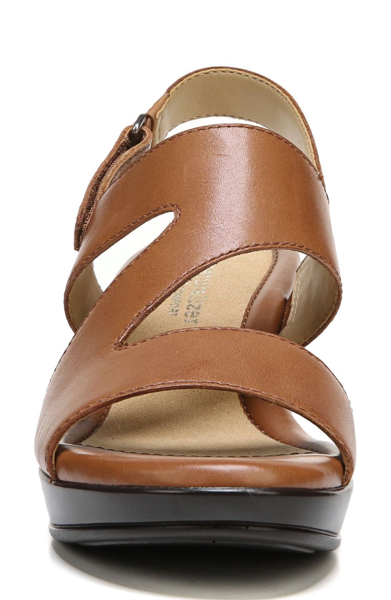 Valerie Wedge Sandal, Alternate, color, SADDLE LEATHER