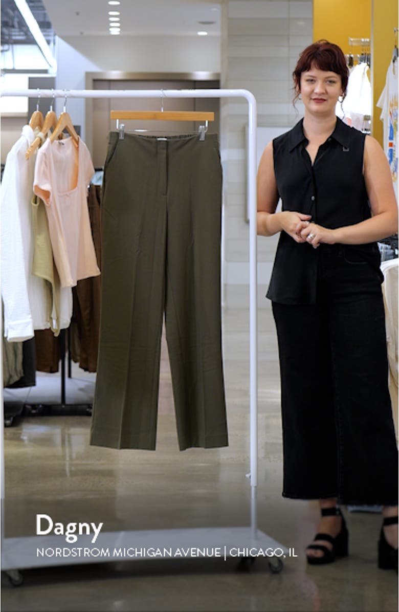Flat Front Straight Leg Pants, sales video thumbnail