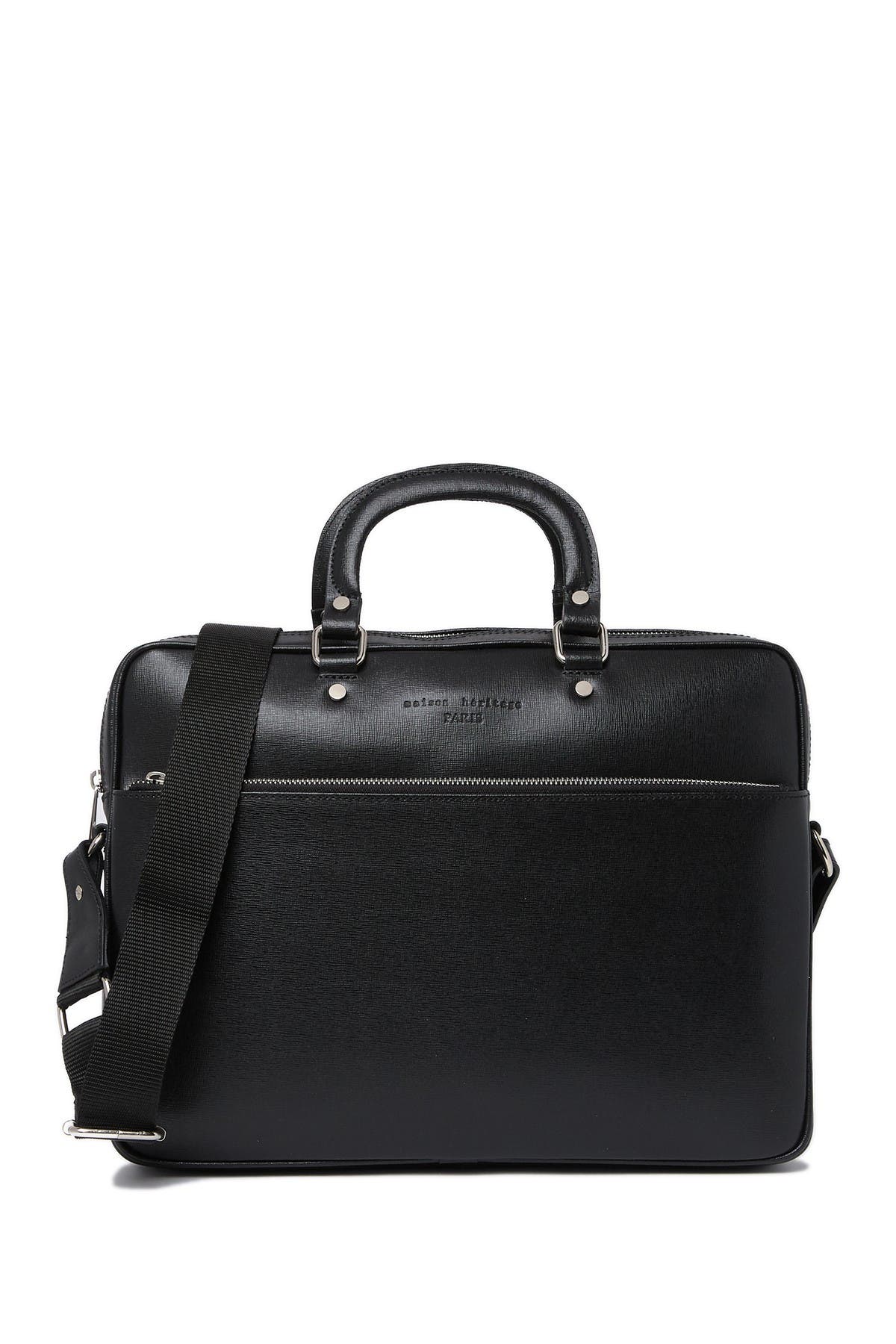 MAISON HERITAGE Briefcase Leather Shoulder Bag, Main, color, 