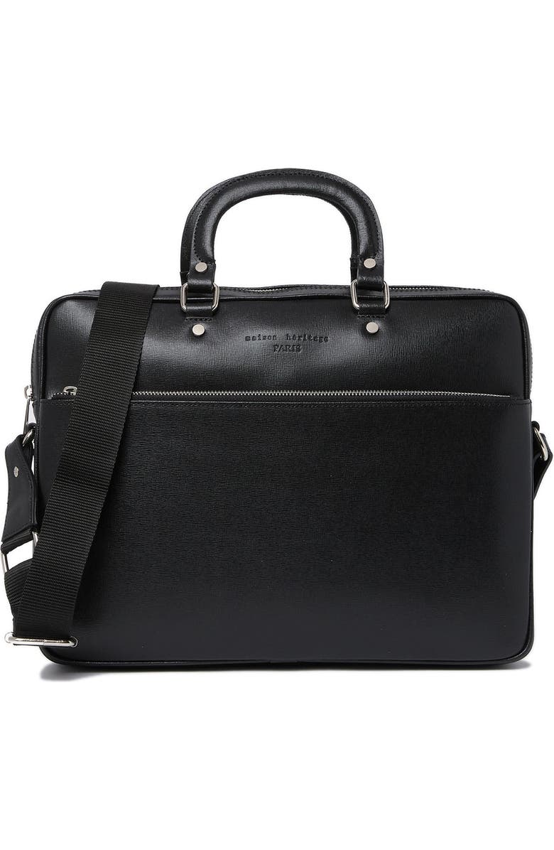 MAISON HERITAGE Briefcase Leather Shoulder Bag, Main, color,
