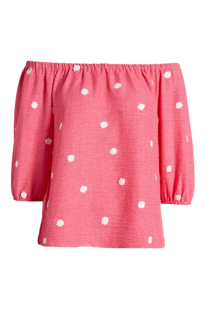 Off the Shoulder Top, Alternate, color, FUCHSIA