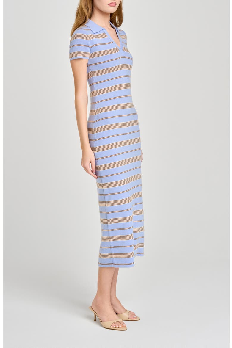 Carter Stripe Short Sleeve Sweater Dress, Alternate, color, BLUE STRIPE
