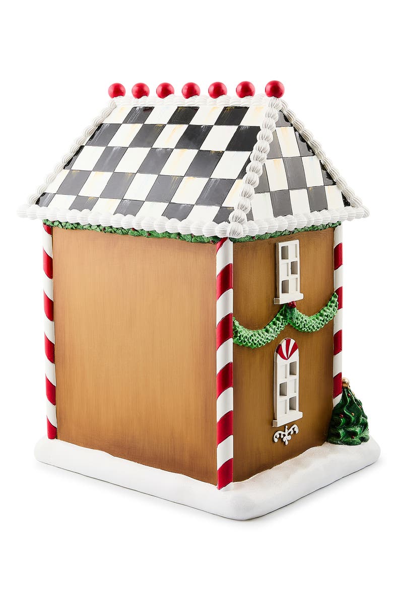 MACKENZIE CHILDS Holly Village Illuminated Gingerbread Townhouse, Alternate, color, Brown