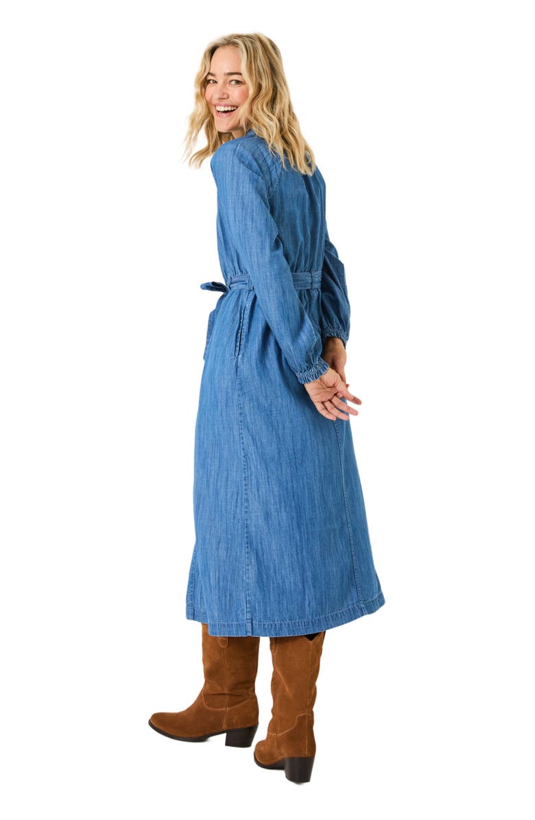 FatFace Abi Denim Midi Dress, Alternate, color, 