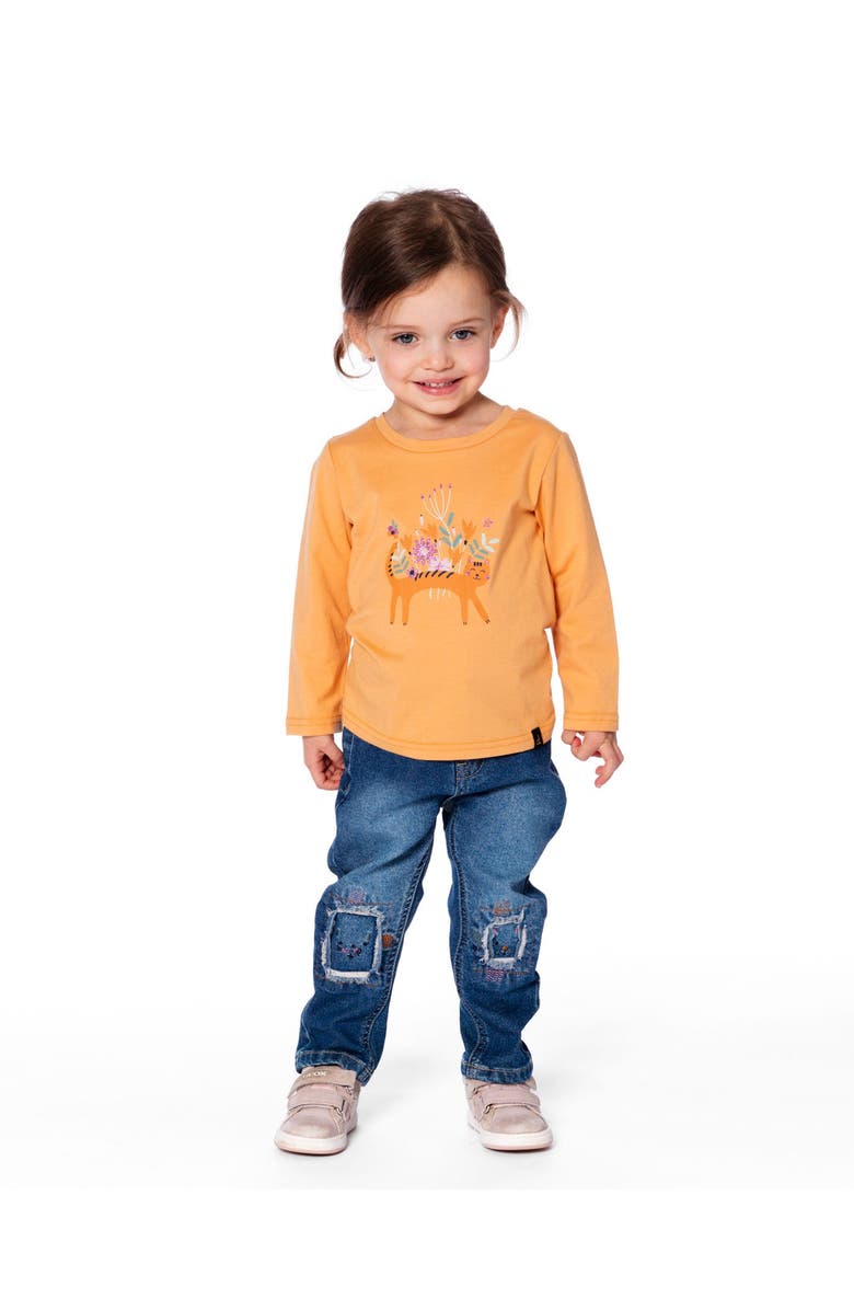 Deux par Deux Jeans with Embroideries, Alternate, color, Blue Denim