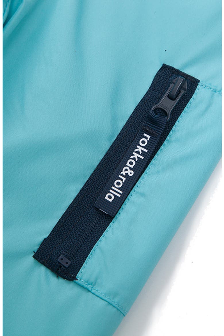 Kids' Lightweight Lined Windbreaker, Alternate, color, Metallic Teal