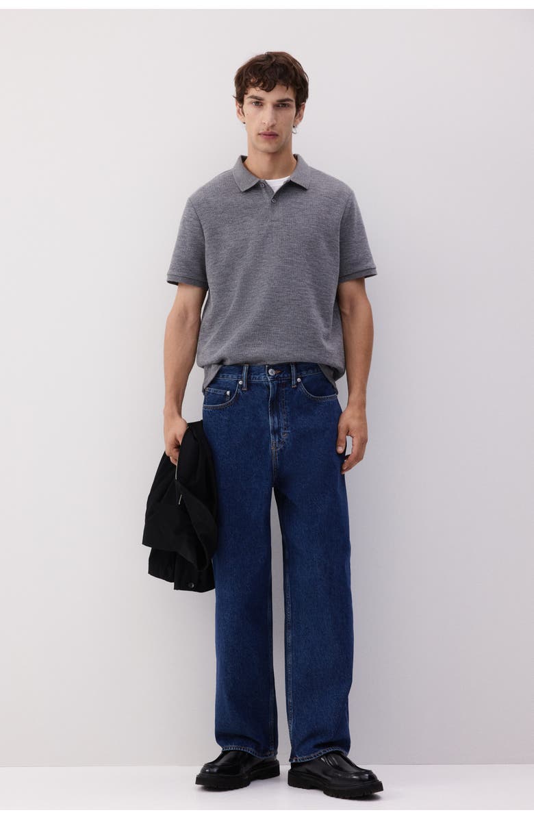 H&M Baggy Jeans, Main, color, Dark Denim Blue