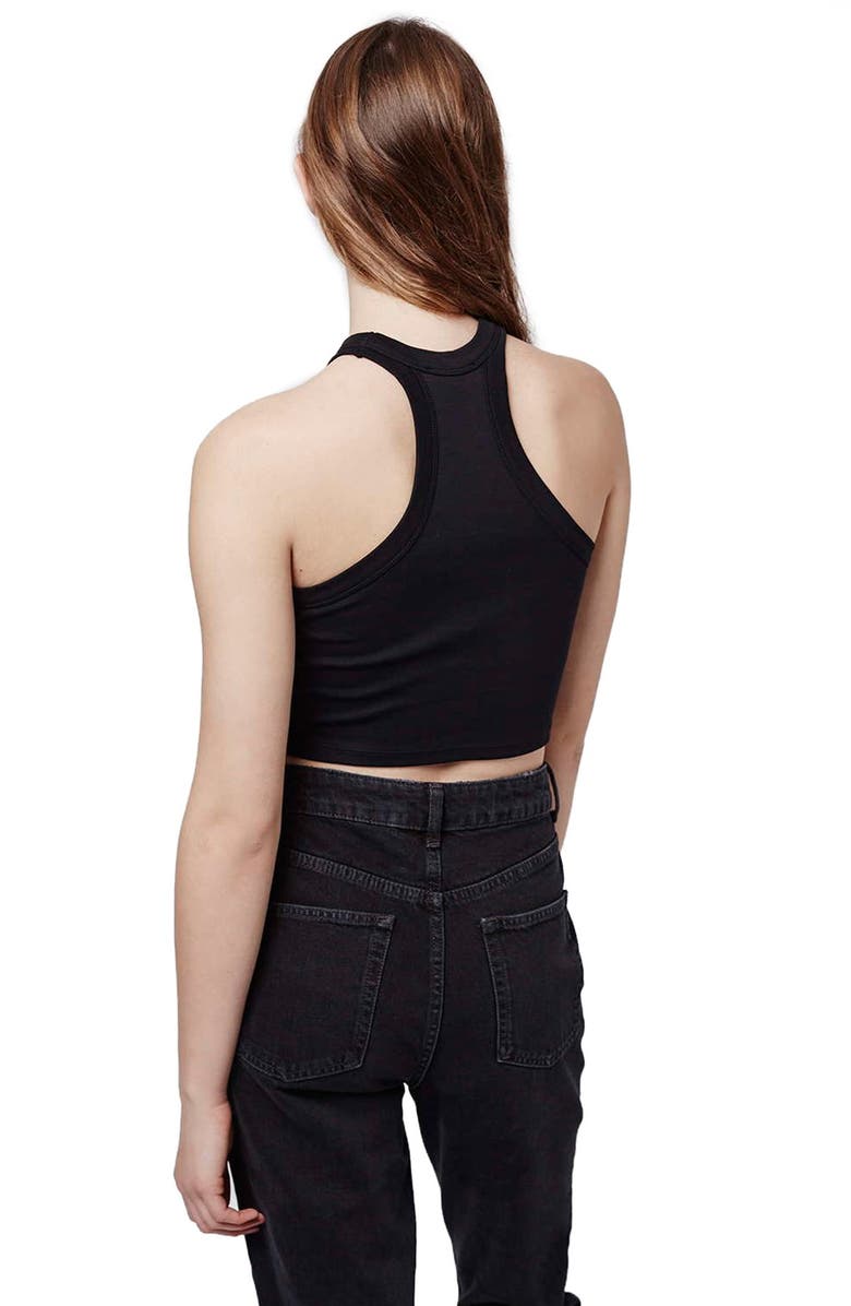 Topshop Racerback Crop Tank, Alternate, color, 