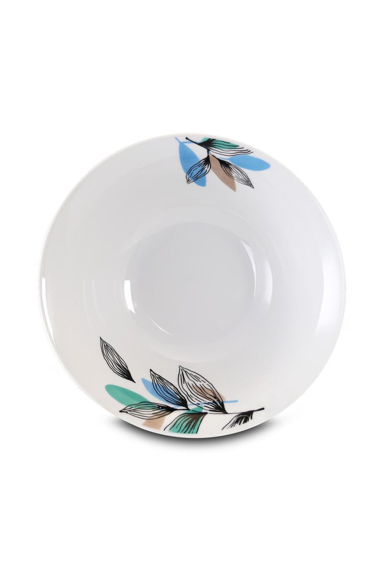 Vineyard 12 Piece Round Fine Ceramic Dinnerware Set, Alternate, color, White