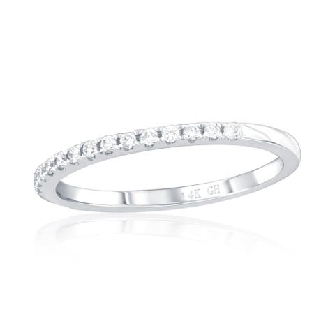 14K Gold 0.19cttw Diamond Band Ring