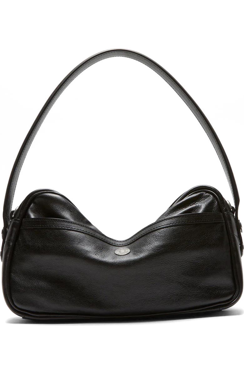 Acne Studios Small Camero Leather Shoulder Bag, Alternate, color, Black