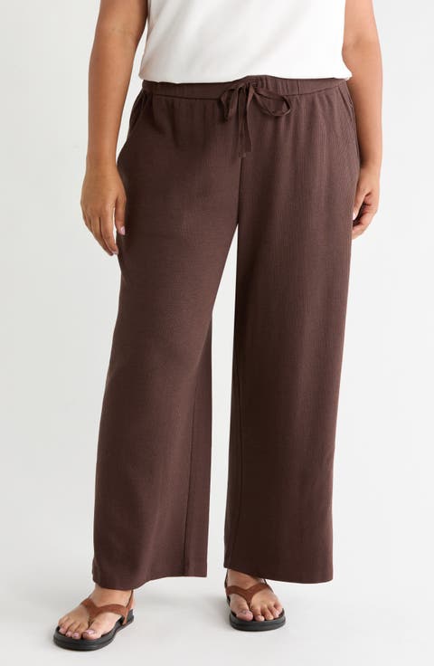 Ankle Wide Leg Drawstring Pants
