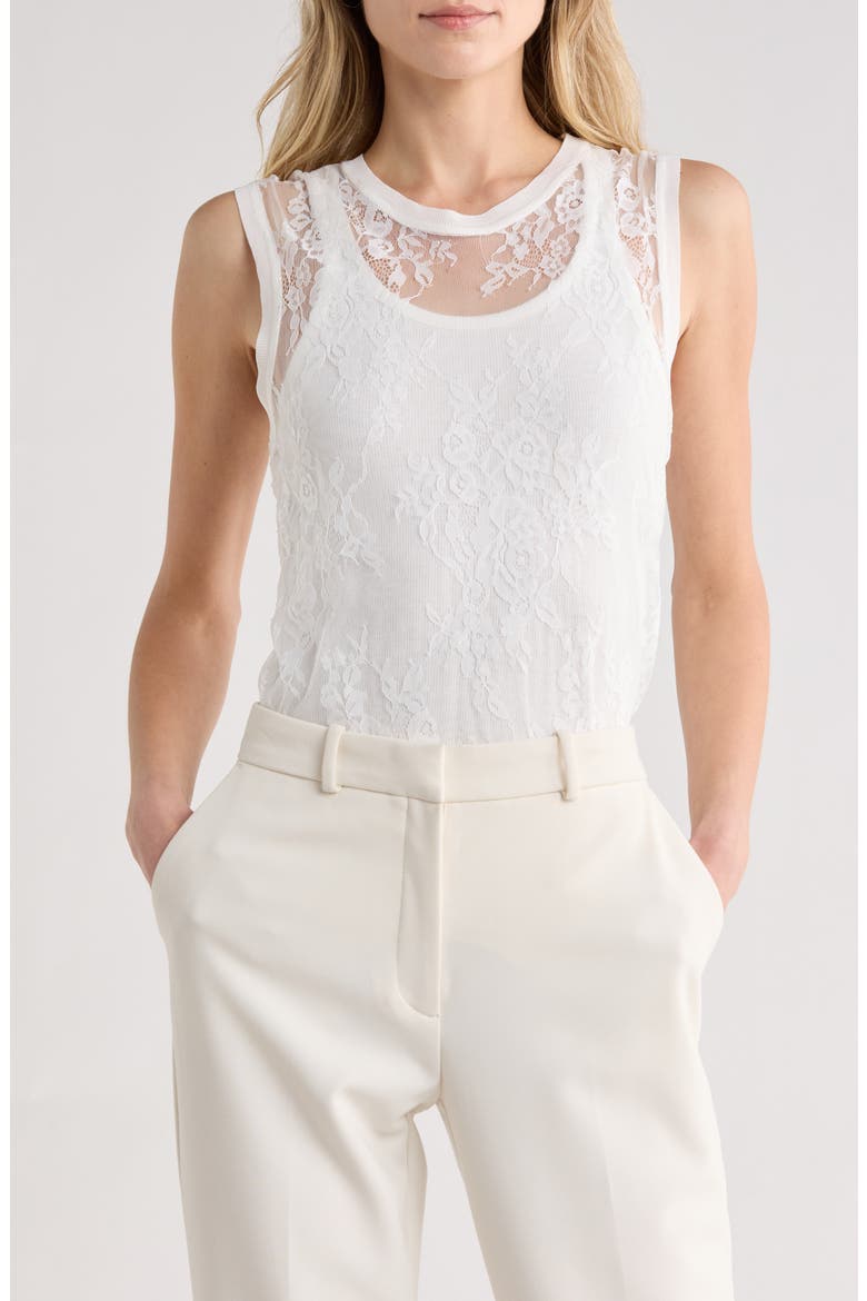 Lace Muscle Tank, Main, color, IVORY