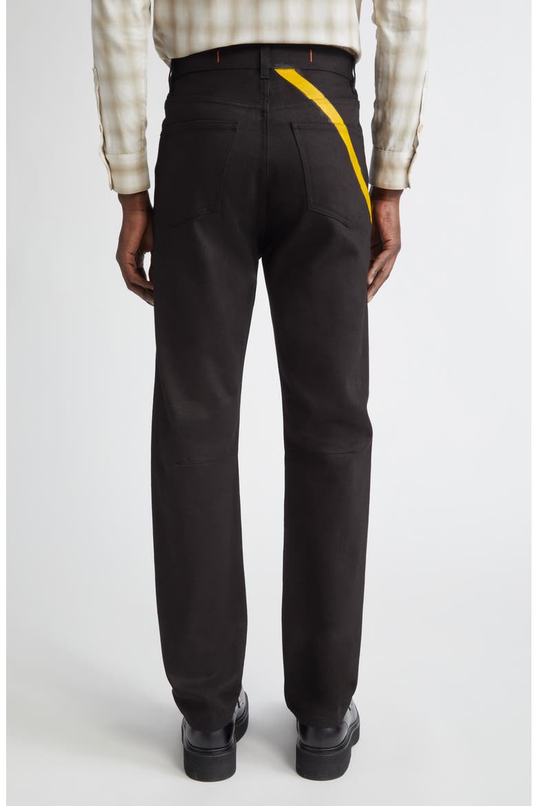 Rear Stripe Five-Pocket Pants, Alternate, color, BLACK