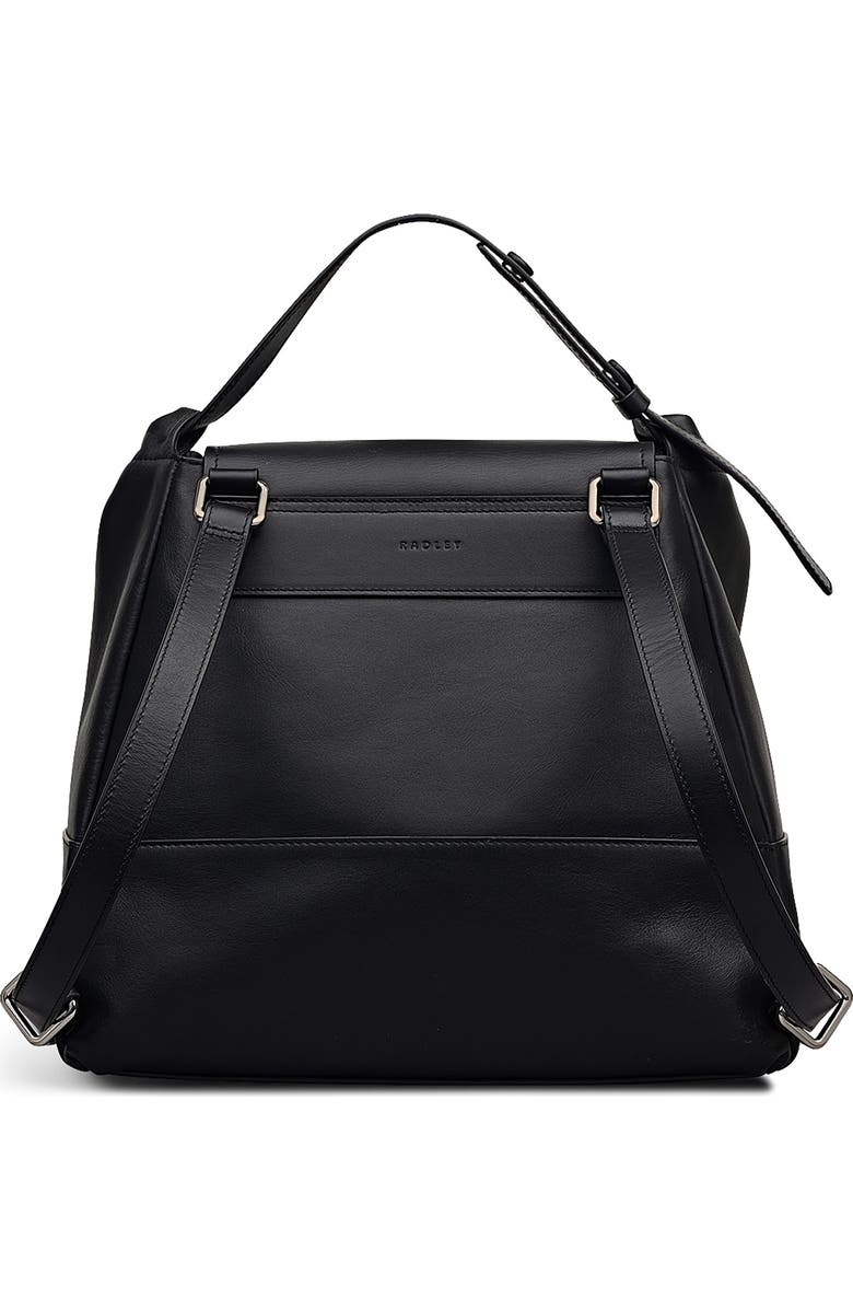 Radley The Medium Portobello Leather Backpack, Alternate, color, Black
