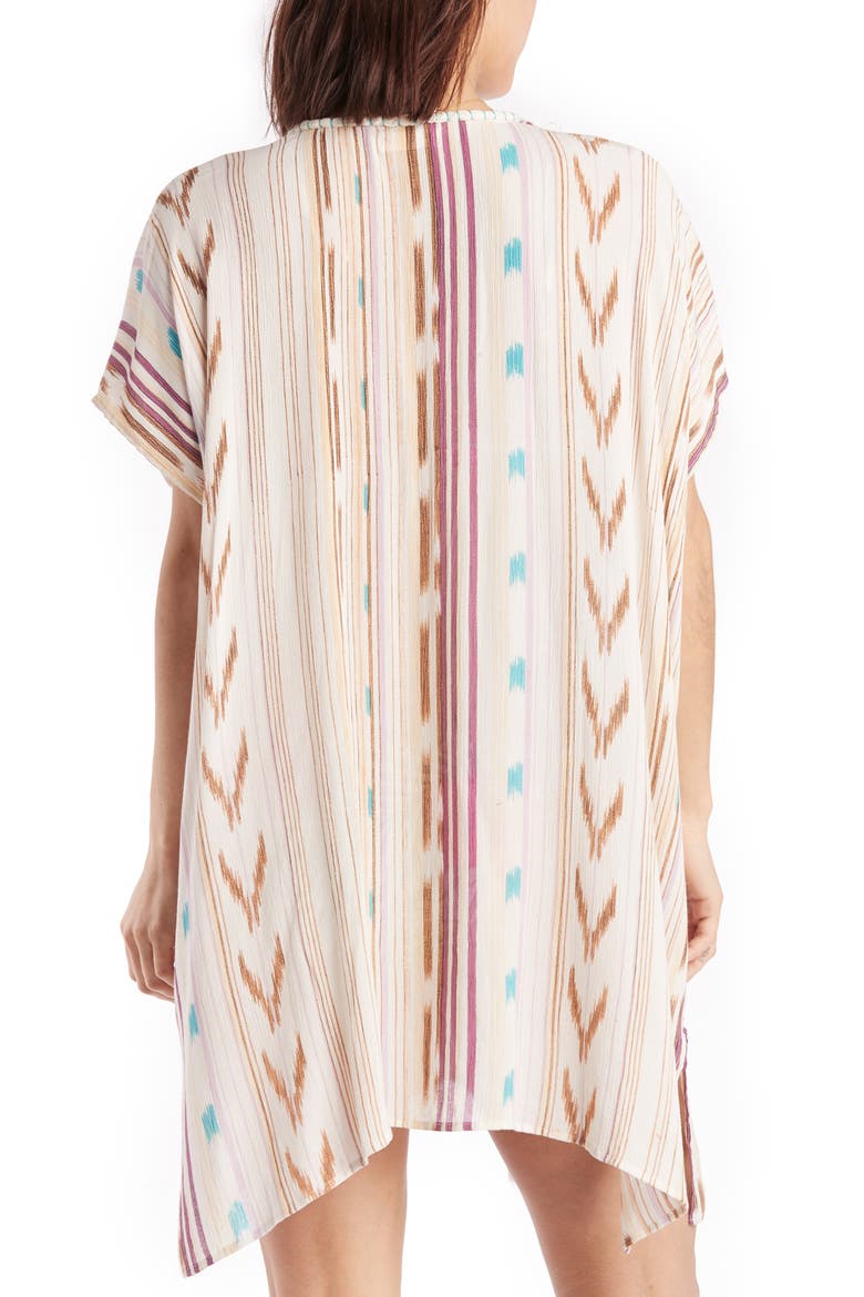 Festival Fringe Caftan, Alternate, color, BEIGE MULTI