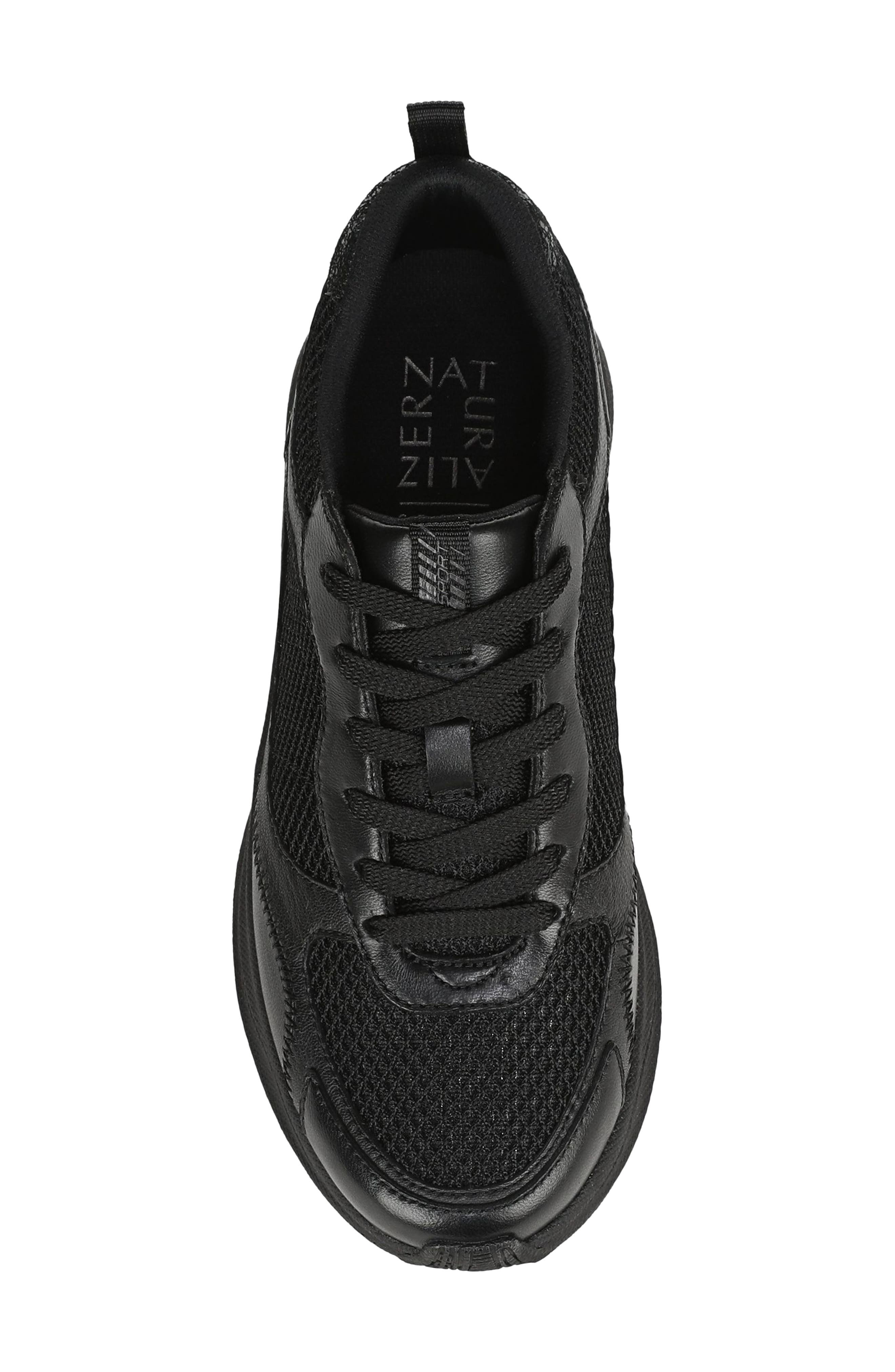 Naturalizer Zoie Sneaker, Alternate, color, Black / Black Bottom