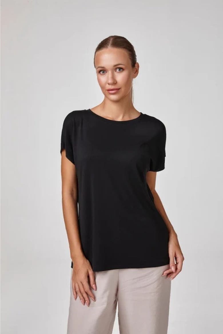 Liona Modal Blend Soft Stretch Everyday Top, Main, color, Black