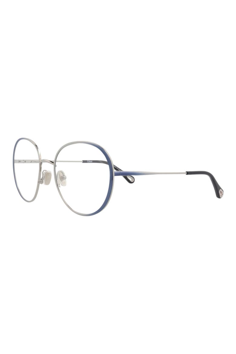 56mm Round Optical Glasses, Alternate, color, BLUE BLUE TRANSPARENT