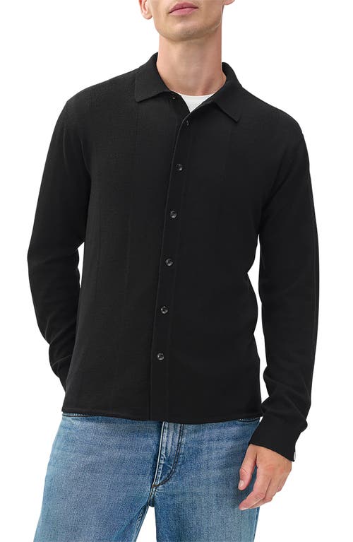 Rag & Bone Crawford Wool & Cashmere Cardigan In Black