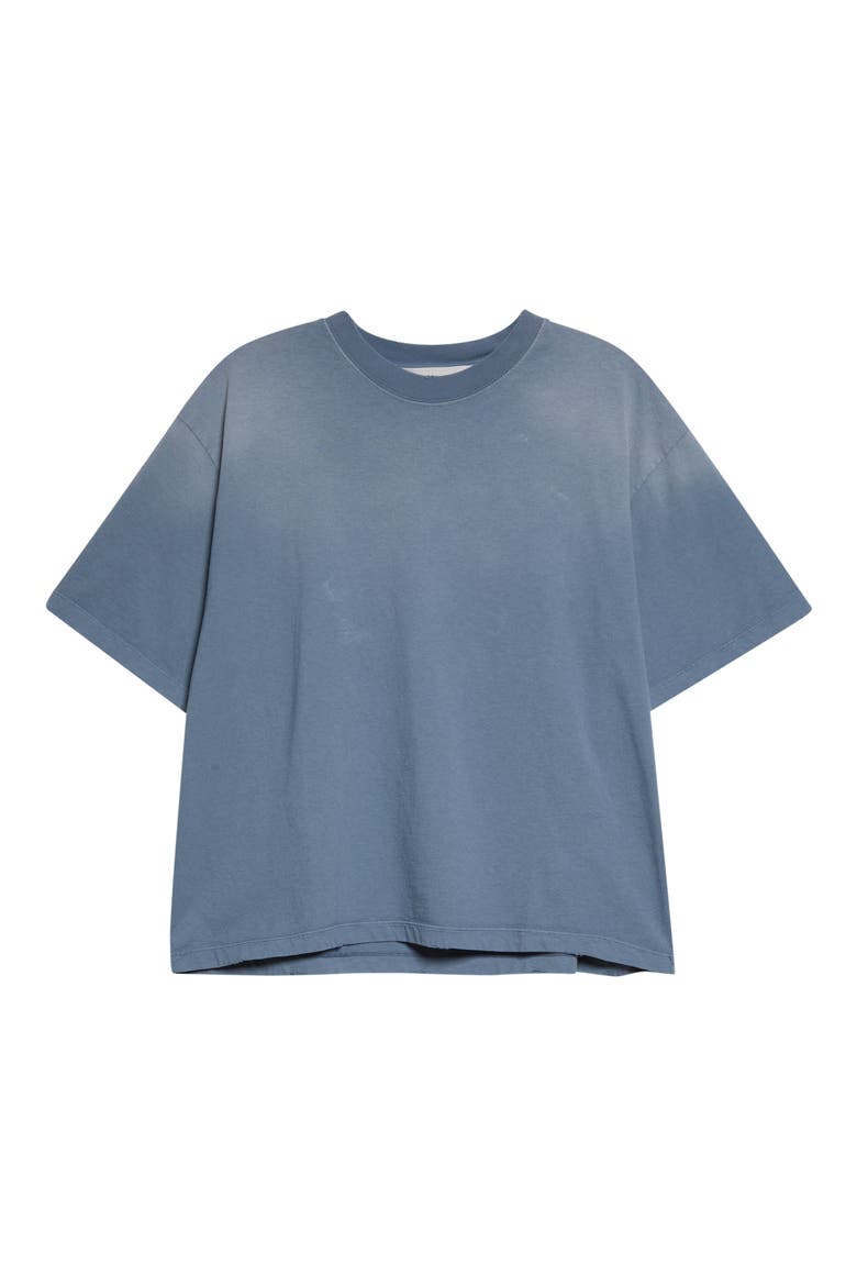 Distressed & Faded Boxy Cotton T-Shirt, Alternate, color, WINDWARD BLUE