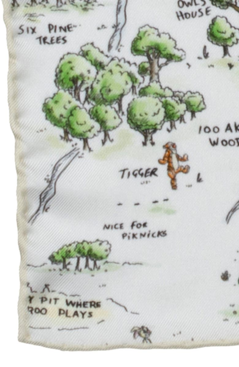 Cufflinks, Inc. Winnie the Pooh Map Silk Pocket Square, Alternate, color, White