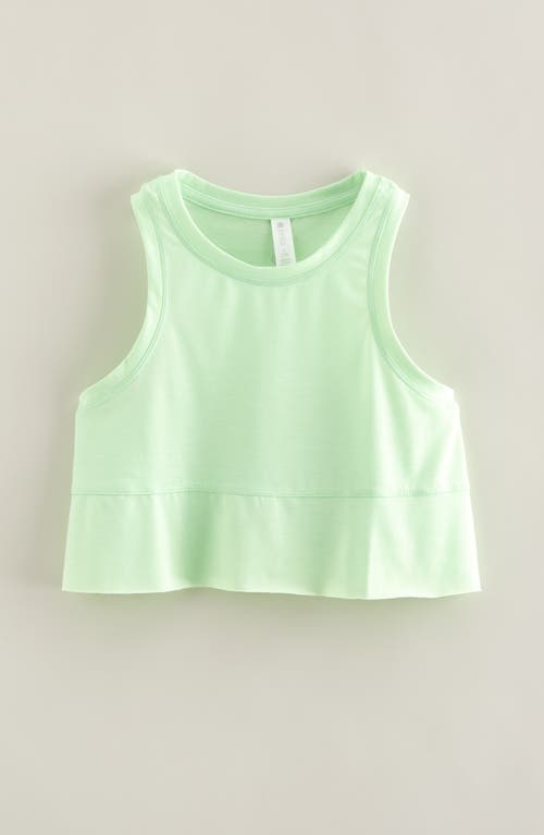 Zella Girl Kids' Freetime Side Slit Tank Top In Green Verde