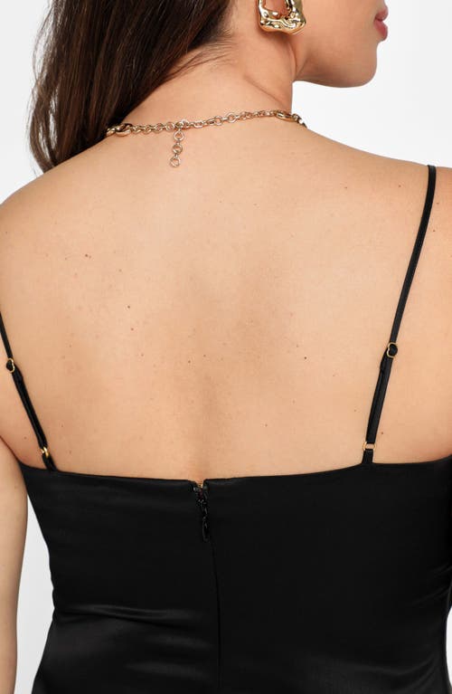Marciano Aretha Drape Satin Camisole In Black