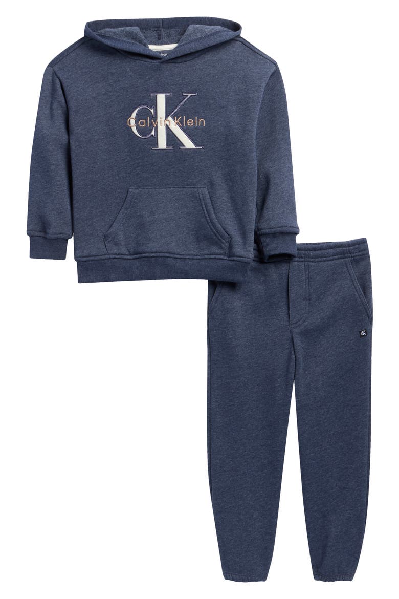 Kids' 2-Piece Fleece Hoodie & Pants Set, Main, color, BLUE