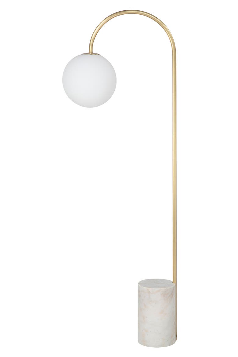 Merlot Satin Brass Floor Lamp, Main, color, NO COLOR