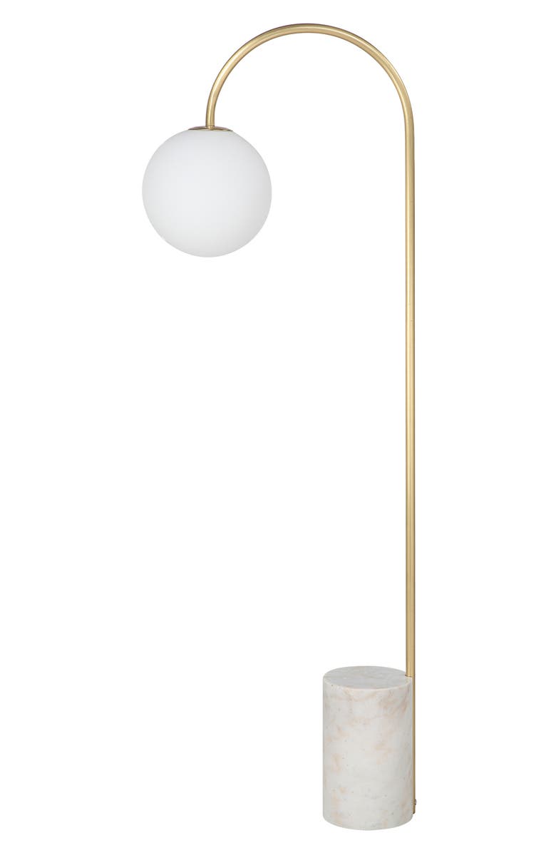 Renwil Merlot Satin Brass Floor Lamp, Main, color, 