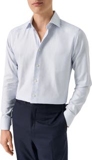 Eton Contemporary Fit Semi Solid Dress Shirt