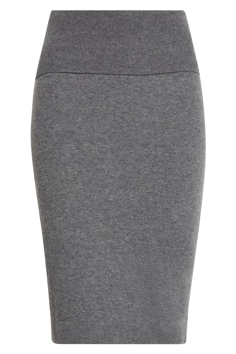 Virgin Wool Knit Pencil Skirt, Alternate, color, DARK GREY MELANGE